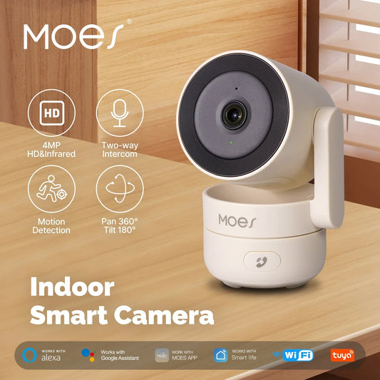 Caméra De Sécurité Intérieure WiFi 4MP Avec Vision Nocturne