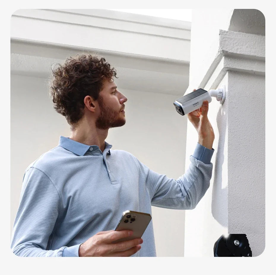 Caméra De Sécurité Solaire Extérieure Sans Fil 2K